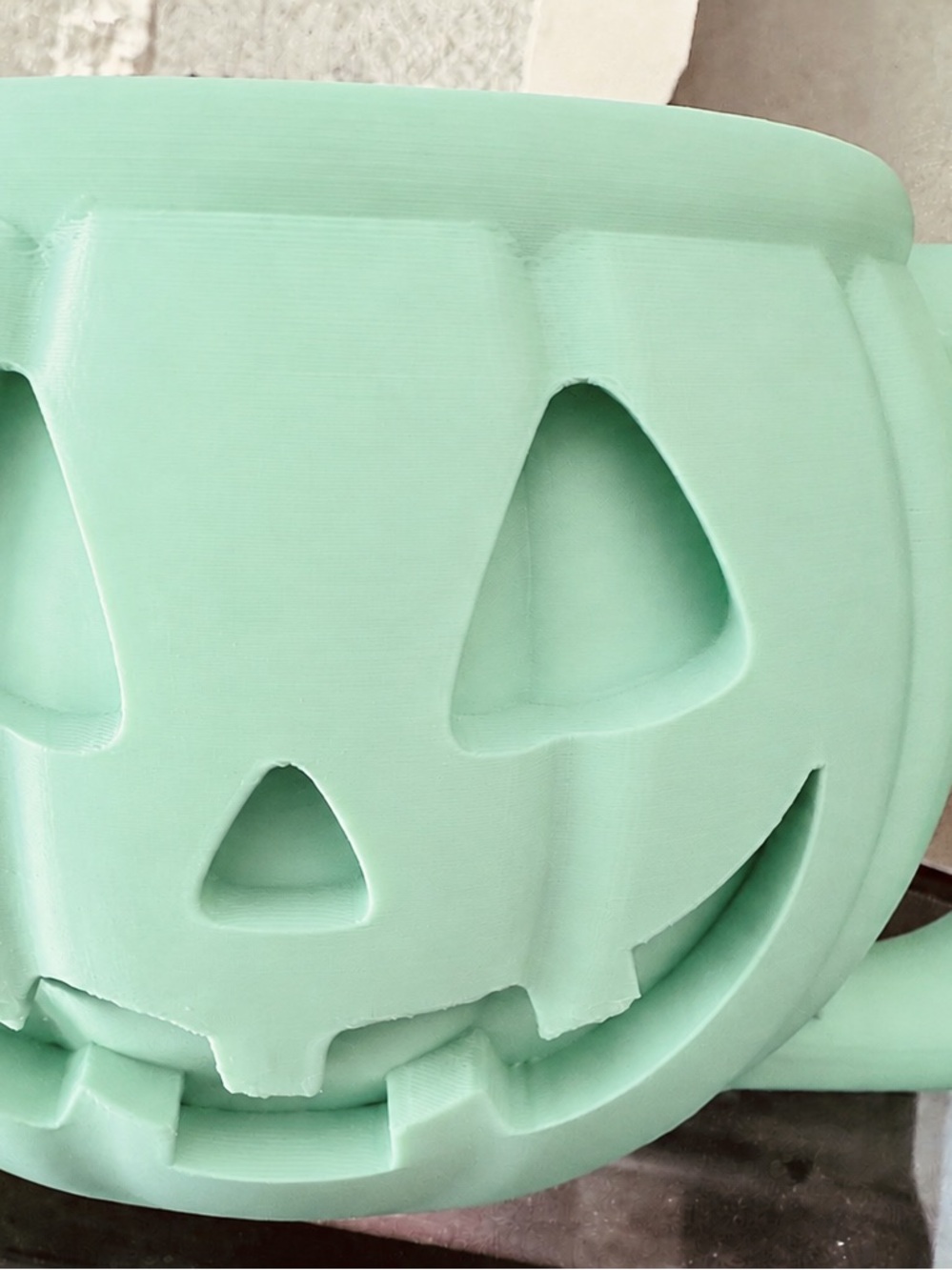 Mint Green Halloween Jack-O'-Lantern Candy Bucket